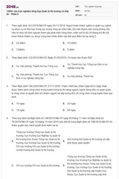 1500+ câu trắc nghiệm tổng hợp Quản lý thị trường có đáp án - Phần 6