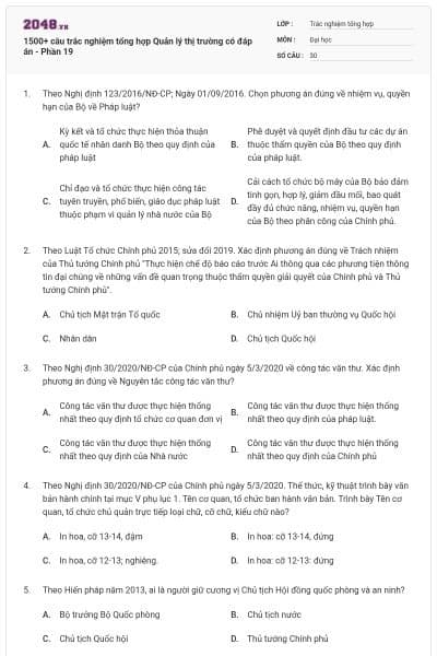 1500+ câu trắc nghiệm tổng hợp Quản lý thị trường có đáp án - Phần 19
