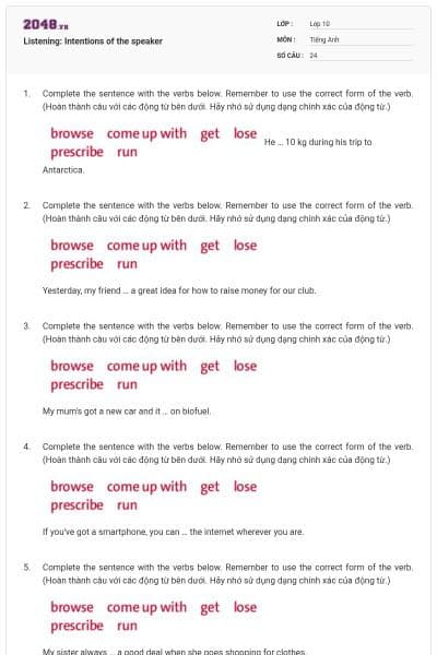 Listening: Intentions of the speaker