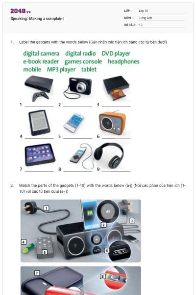 Speaking: Making a complaint