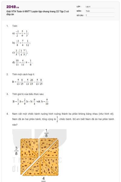 Giải VTH Toán 6 KNTT Luyện tập chung trang 22 Tập 2 có đáp án