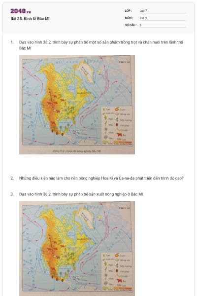 Bài 38: Kinh tế Bắc Mĩ