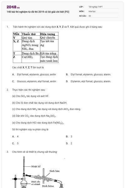 140 bài thí nghiệm từ đề thi 2019 có lời giải chi tiết (P3)