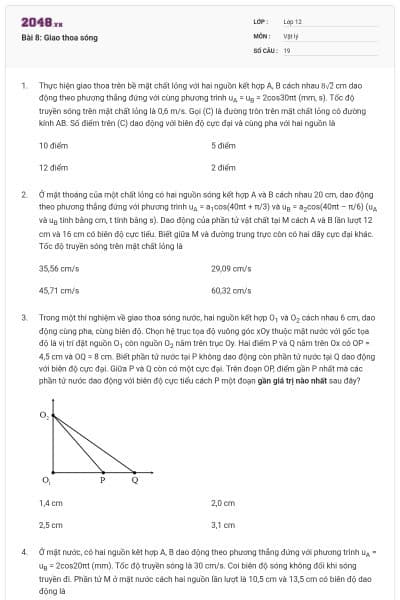 Bài 8: Giao thoa sóng