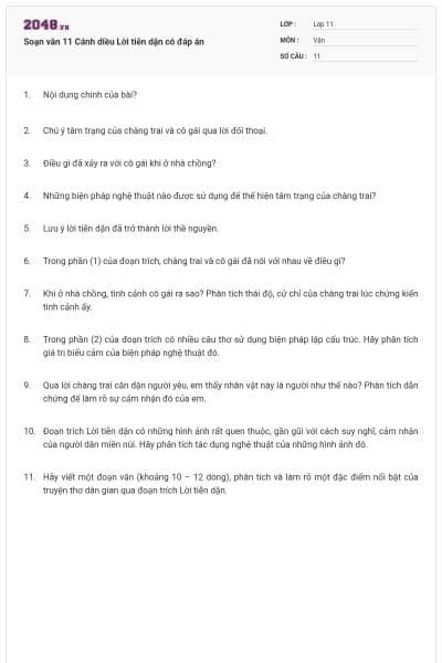 Soạn văn 11 Cánh diều Lời tiễn dặn có đáp án