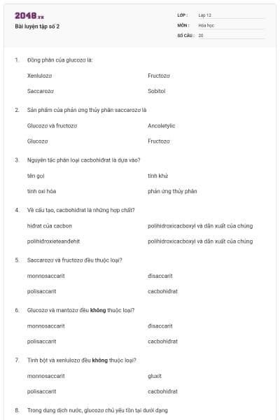 Bài luyện tập số 2