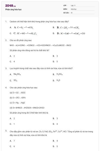 Phản ứng hóa học