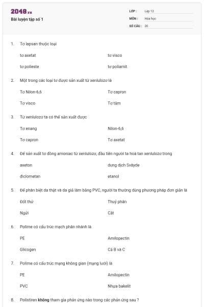 Bài luyện tập số 1