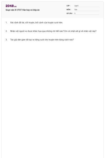 Soạn văn 8 CTST Văn hay có đáp án