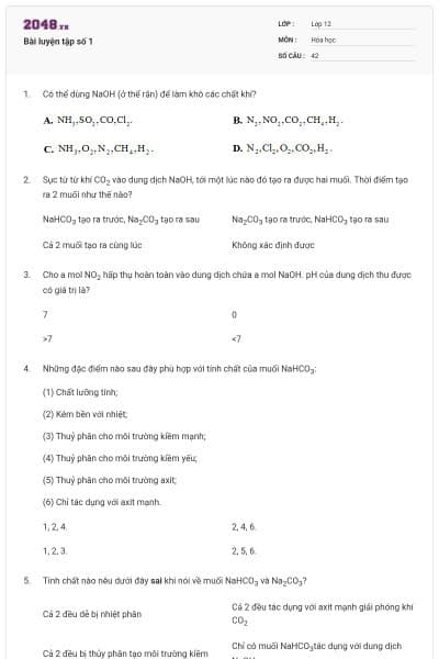 Bài luyện tập số 1