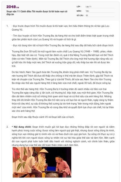 Soạn văn 11 Cánh diều Tôi muốn được là tôi toàn vẹn có đáp án