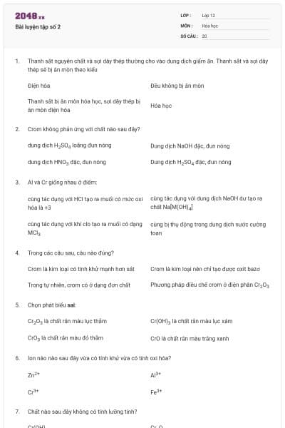 Bài luyện tập số 2