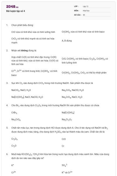 Bài luyện tập số 4