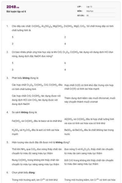 Bài luyện tập số 6