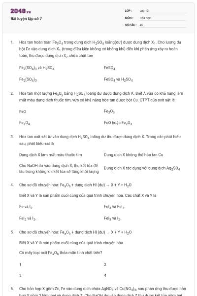 Bài luyện tập số 7