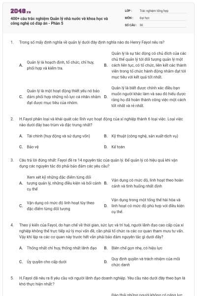 400+ câu trắc nghiệm Quản lý nhà nước về khoa học và công nghệ có đáp án - Phần 5