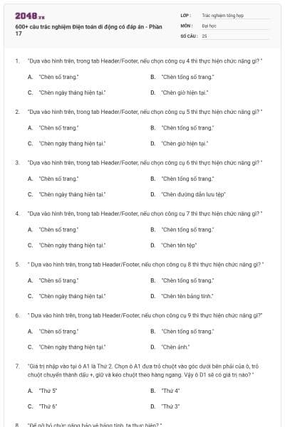 600+ câu trắc nghiệm Điện toán di động có đáp án - Phần 17