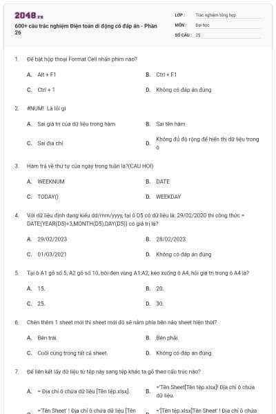 600+ câu trắc nghiệm Điện toán di động có đáp án - Phần 26
