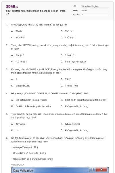 600+ câu trắc nghiệm Điện toán di động có đáp án - Phần 28