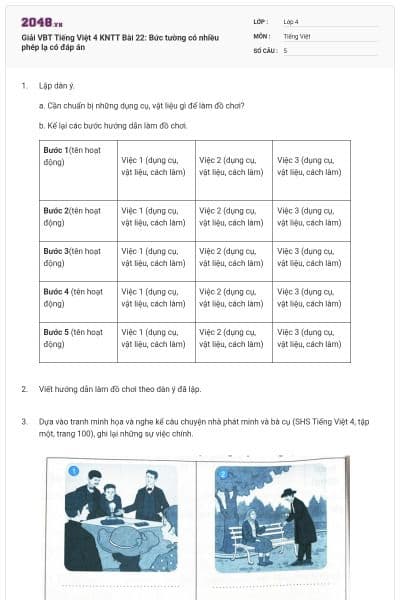 Giải VBT Tiếng Việt 4 KNTT Bài 22: Bức tường có nhiều phép lạ có đáp án