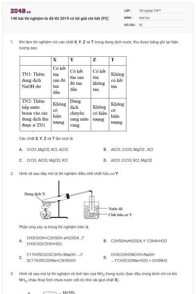 140 bài thí nghiệm từ đề thi 2019 có lời giải chi tiết (P2)