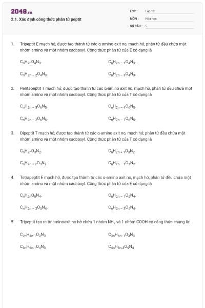 2.1. Xác định công thức phân tử peptit