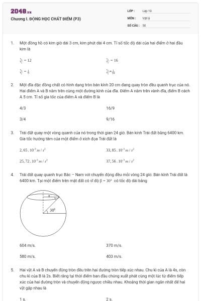 Chương I. ĐỘNG HỌC CHẤT ĐIỂM (P3)