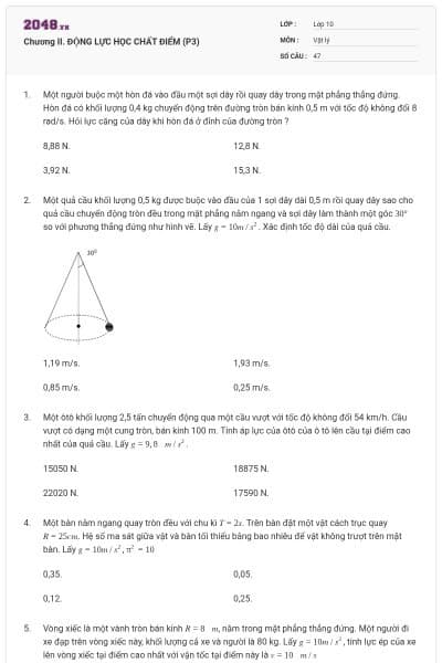 Chương II. ĐỘNG LỰC HỌC CHẤT ĐIỂM (P3)