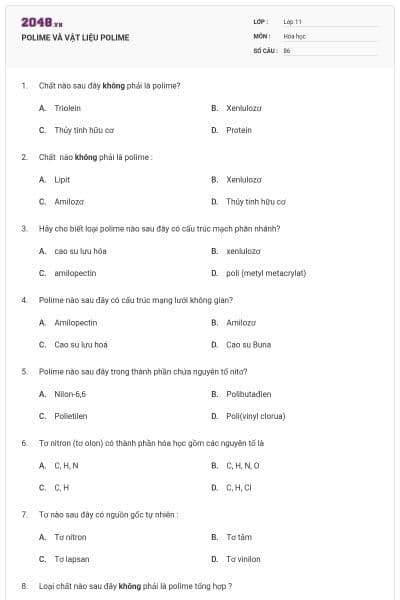 POLIME VÀ VẬT LIỆU POLIME