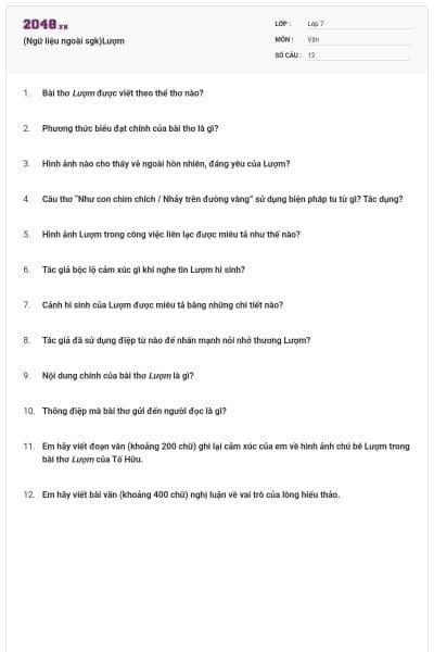 (Ngữ liệu ngoài sgk)Lượm