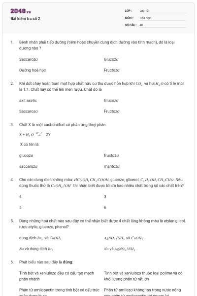 Bài kiểm tra số 2