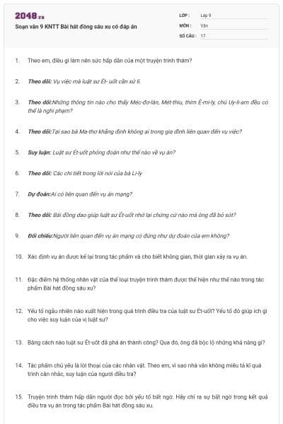 Soạn văn 9 KNTT Bài hát đồng sáu xu có đáp án