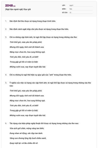 (Ngữ liệu ngoài sgk) Giục giã