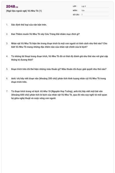 (Ngữ liệu ngoài sgk) Vũ Như Tô (1)