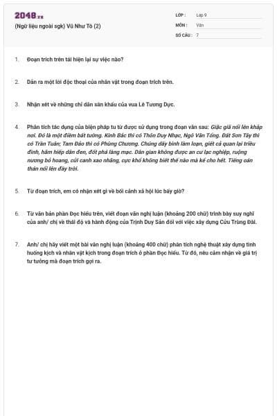 (Ngữ liệu ngoài sgk) Vũ Như Tô (2)