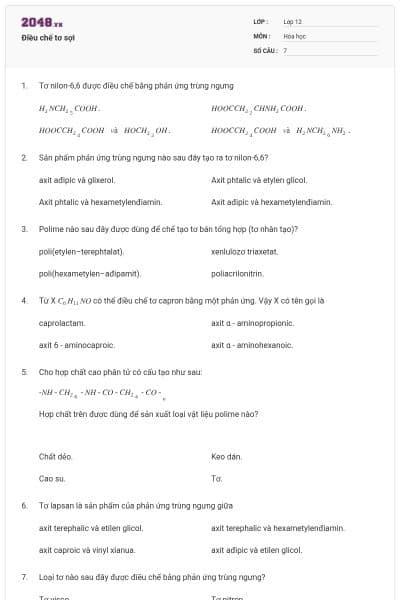 Điều chế tơ sợi