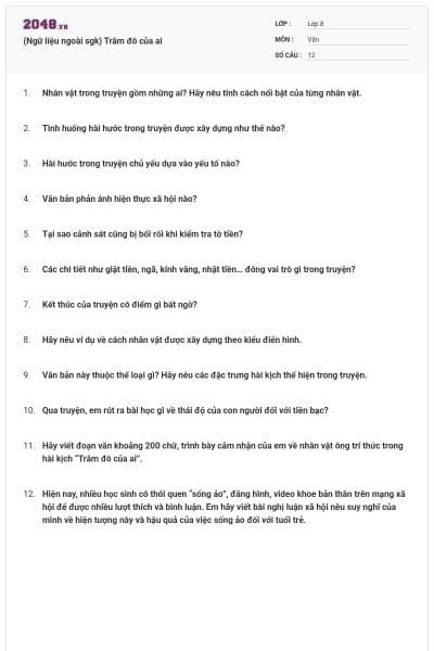 (Ngữ liệu ngoài sgk) Trăm đô của ai