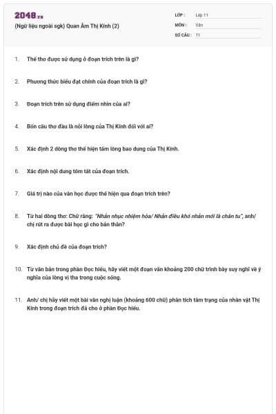 (Ngữ liệu ngoài sgk) Quan Âm Thị Kính (2)