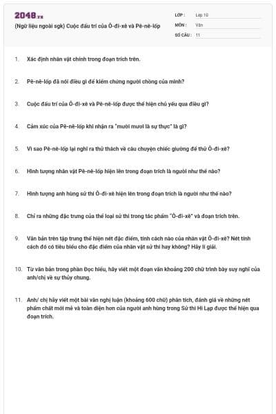 (Ngữ liệu ngoài sgk) Cuộc đấu trí của Ô-đi-xê và Pê-nê-lốp