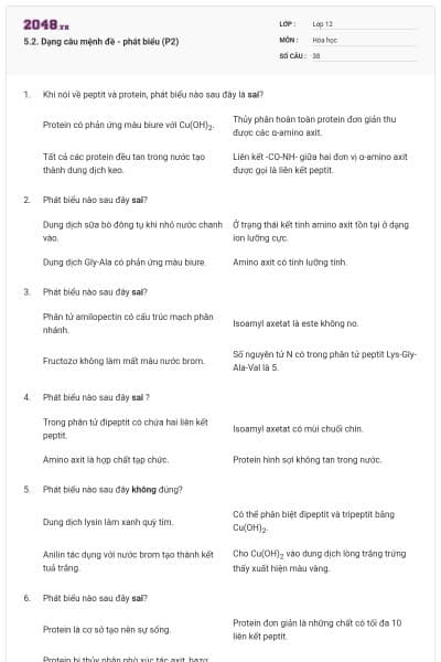 5.2. Dạng câu mệnh đề - phát biểu (P2)