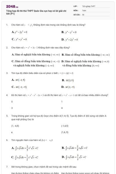 Tổng hợp đề thi thử THPT Quốc Gia cực hay có lời giải chi tiết (P1)