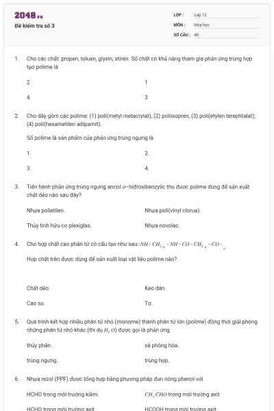 Đề kiểm tra số 3