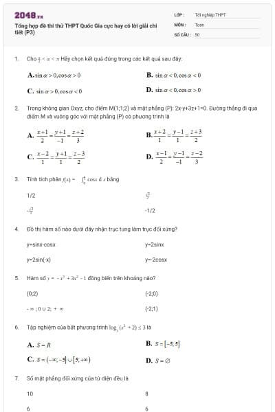 Tổng hợp đề thi thử THPT Quốc Gia cực hay có lời giải chi tiết (P3)