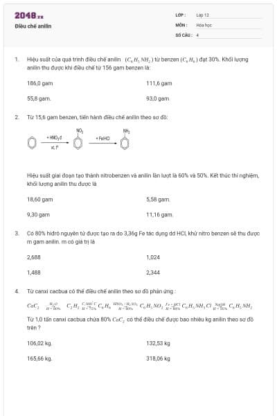 Điều chế anilin
