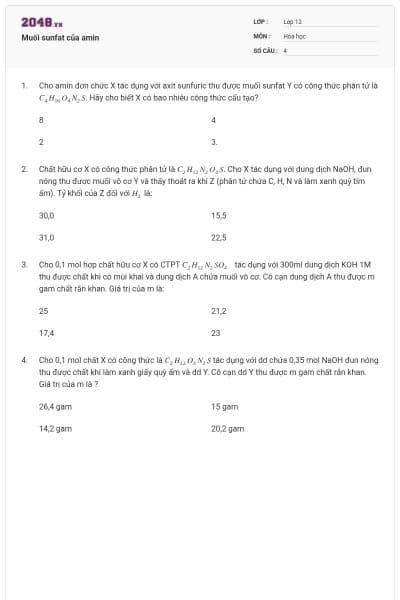 Muối sunfat của amin