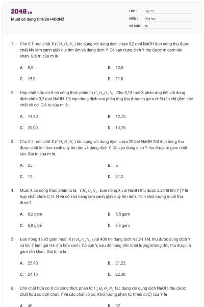 Muối có dạng CnH2n+4O3N2