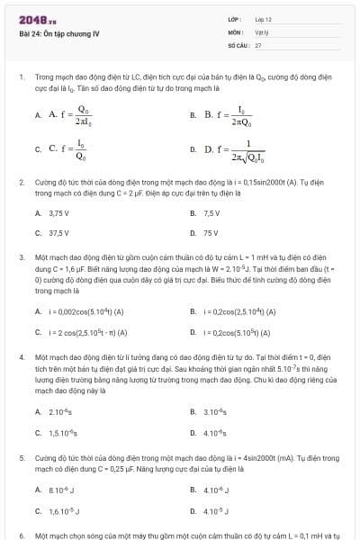 Bài 24: Ôn tập chương IV