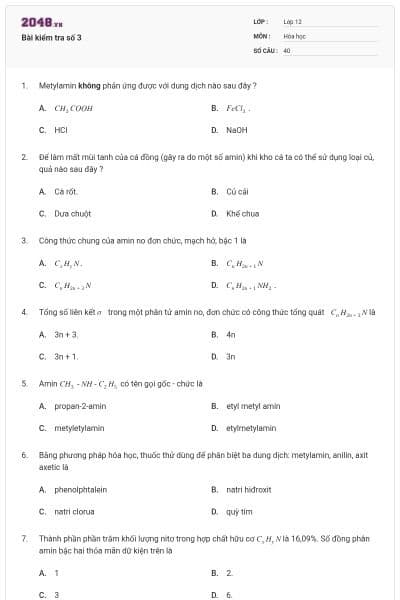 Bài kiểm tra số 3