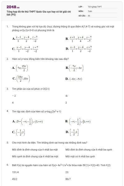 Tổng hợp đề thi thử THPT Quốc Gia cực hay có lời giải chi tiết (P5)