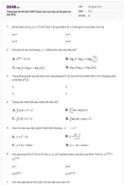 Tổng hợp đề thi thử THPT Quốc Gia cực hay có lời giải chi tiết (P6)